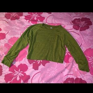 Olive green crop top